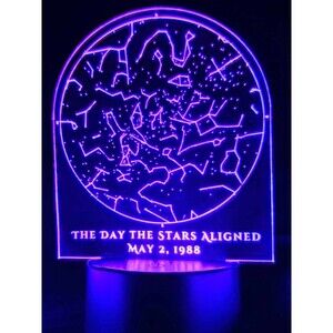 Personalized acrylic star map‎ color changing LED Light night light gift